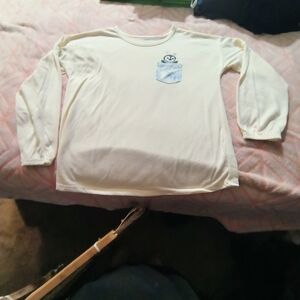 Wonder Nation Kids Cream Long Sleeve Shirt with Pocket